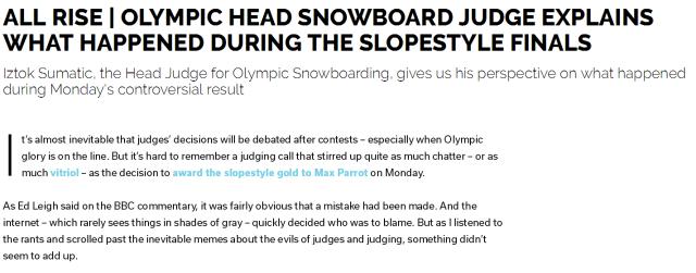 马后炮？单板裁判长回应打分争议 苏翊鸣应得金牌